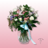 Ramo con rosas blancas y alstroemeria elegante 2 Ramo con rosas blancas y alstroemeria