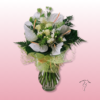Ramo con rosas blancas y anthurium blanco elegante