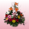Centro con gerberas lilium y peluche 1 centro con gerberas lilium y peluche