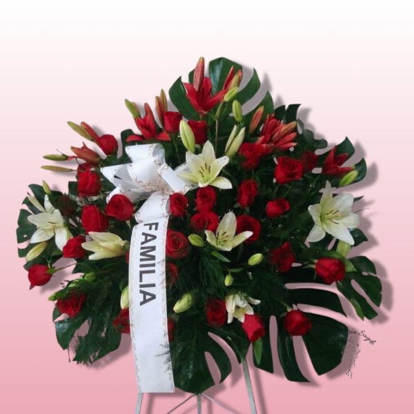 Centro de flores para funeral