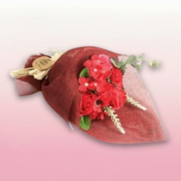 Ramo de flor tallada rojo