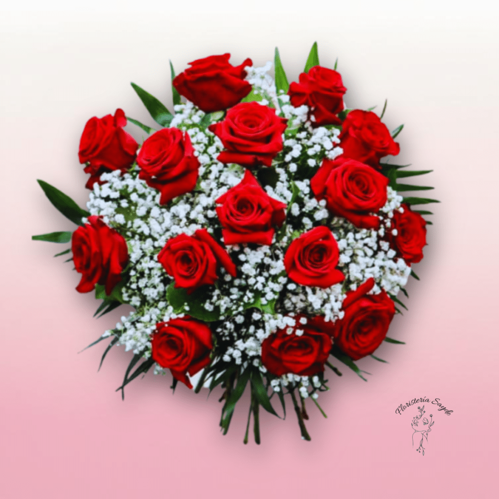 ramo de 12 rosas