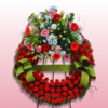 Corona con Claveles y Centro de Flores para Funeral 2 Corona con claveles