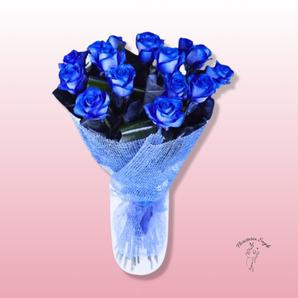 Ramo de rosas azules