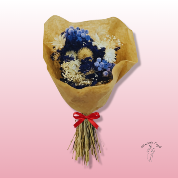 Ramo flores preservadas azules