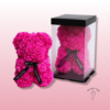 peluche oso de pétalos de color rosa