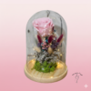 Cúpula con rosa eterna y luces | Floristería Sayde 1 rosa cupula