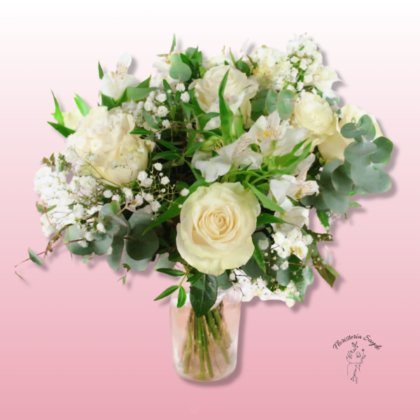 ramo de rosas blancas