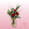 Ramo de 3 Rosas Preservadas con Eucalipto – Detalle Especial 1 Ramo de 3 rosas preservadas