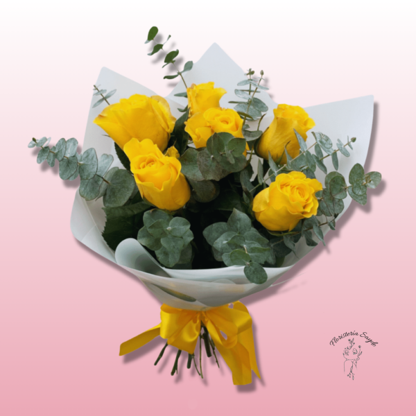 Ramo de 6 rosas amarillas