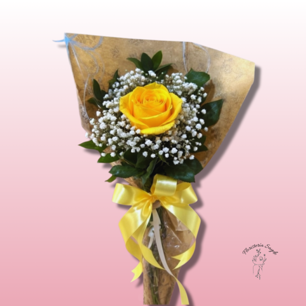 Rosa amarilla preservada