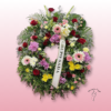 Corona de flores funeraria económica para un adiós respetuoso 1 Corona de flores funeraria económica
