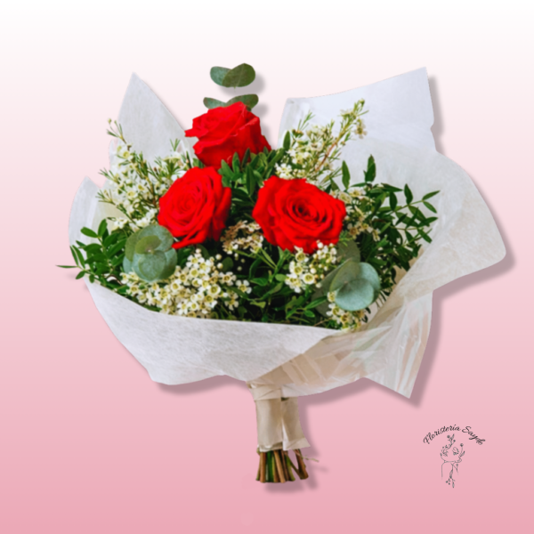 Ramo de 3 Rosas Frescas