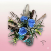 RAMO PRESERVADO CON ROSAS AZUL CLARO 2 Ramo Preservado con Rosas Azul