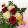 Ramo de Rosas Rojas y Blancas