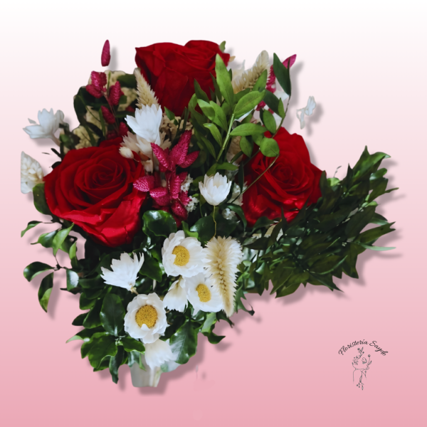 Ramo Preservado de Rosas Rojas