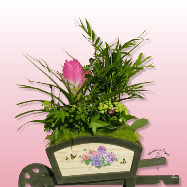 Carretilla Floral Artesanal