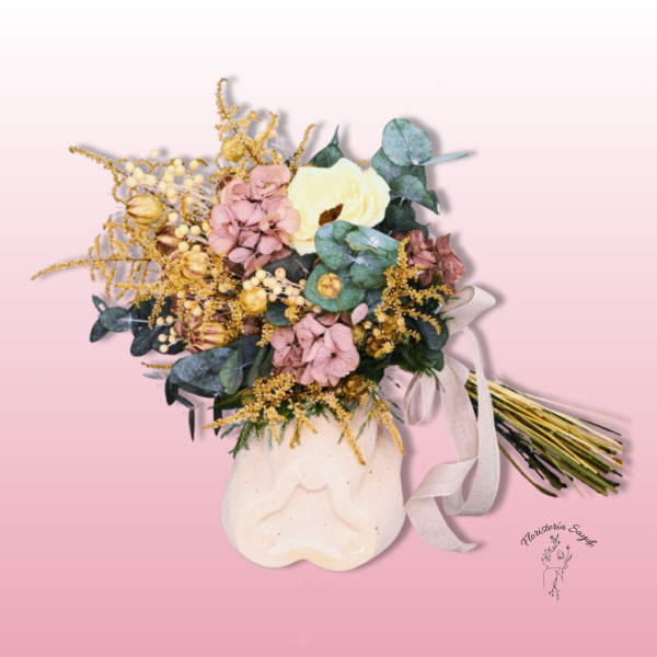 Ramo de Novia de Flores Preservadas en Tonos Suaves