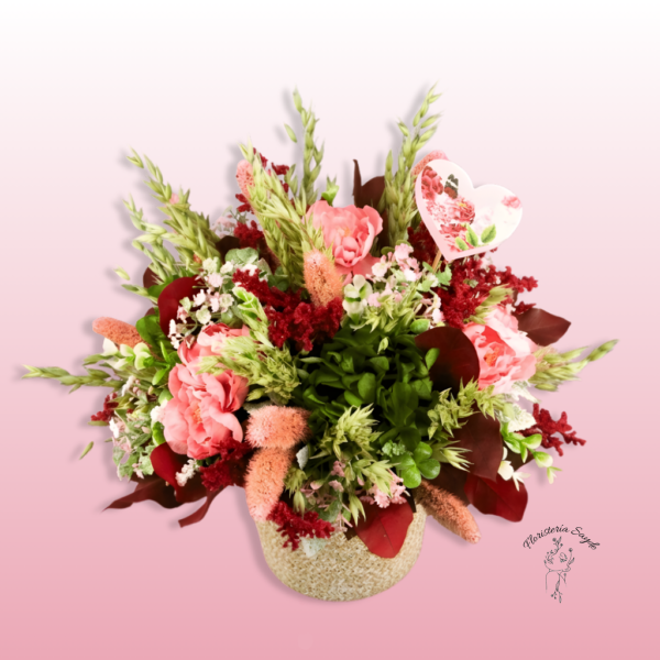 Ramo de Flores Preservadas Rosadas | Floristería Sayde
