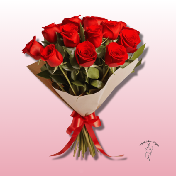 Ramo de 12 rosas rojas