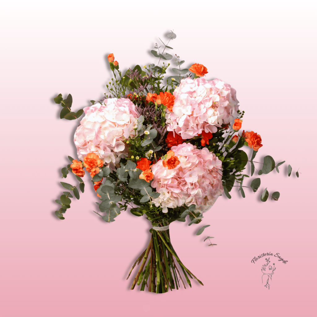 Floristeria Sayde (90) Ramo de hortensias rosas frescas
