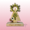 Virgen coronada con flores artesanal 10 Virgen coronada con flores artesanal 9