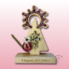 Virgen coronada con flores artesanal 1 Virgen coronada con flores artesanal