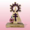 Virgen coronada con flores artesanal 12 Virgen coronada con flores artesanal 11
