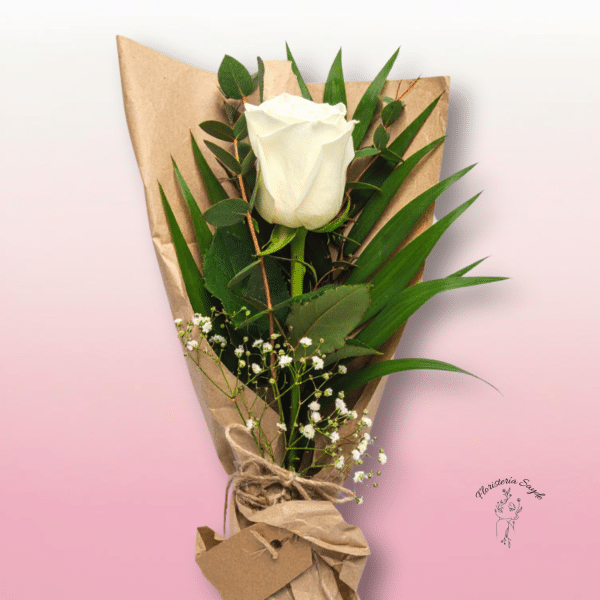 rosa blanca arreglada