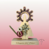 Virgen coronada con flores artesanal 1