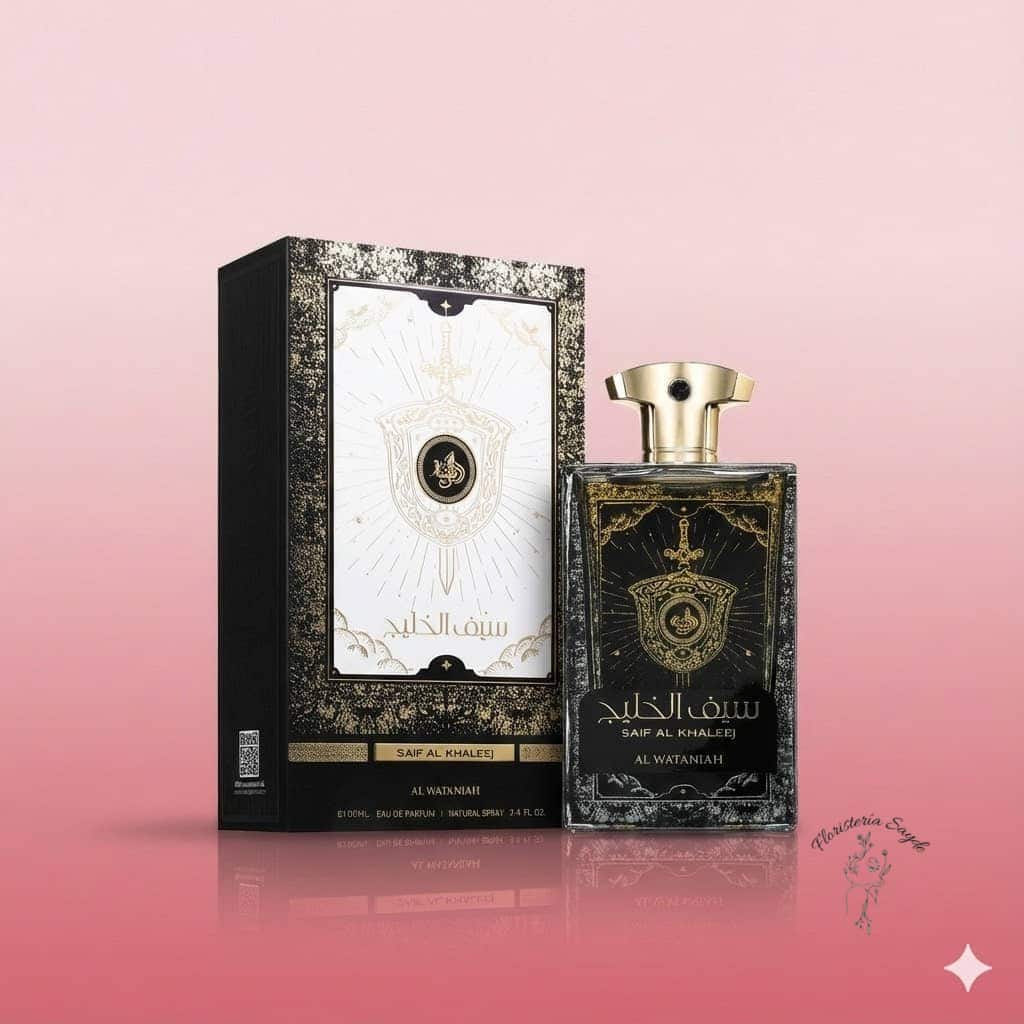 Saif al Khaleej Perfume Al Wataniah, Al Khaleej opiniones, perfume árabe hombre, fragancia oud, perfume larga duración.