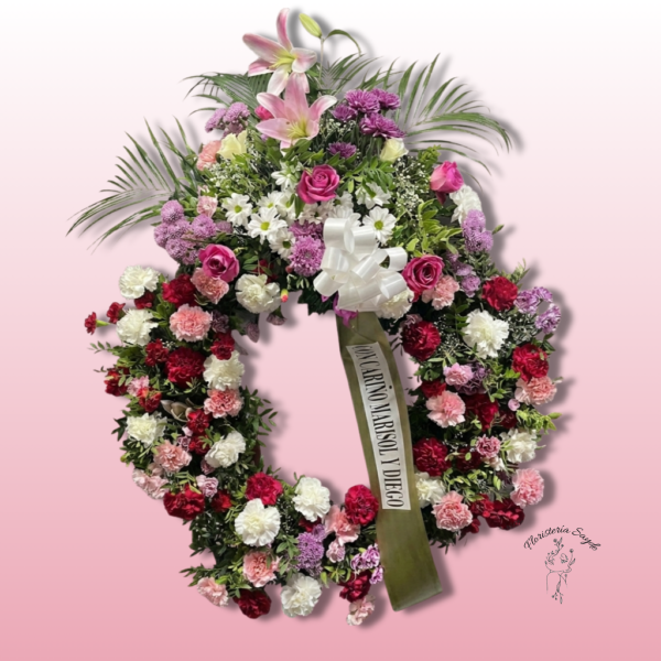 Coronas de flores para difuntos